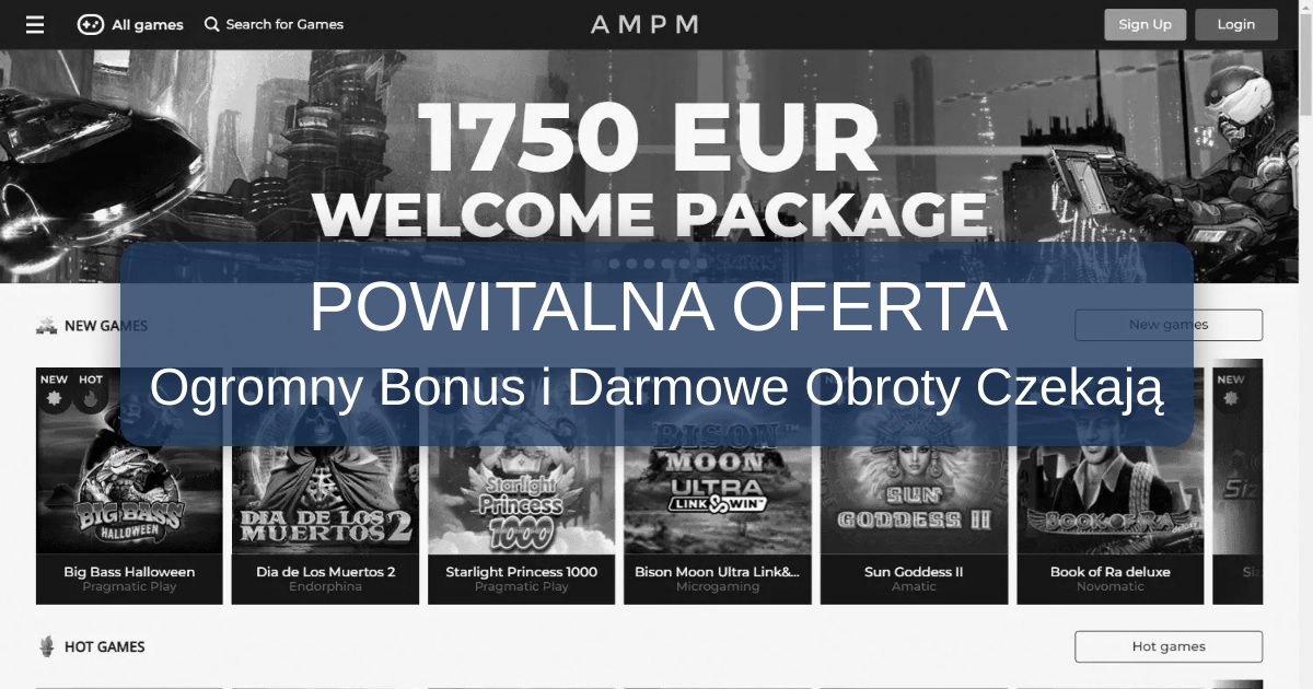 AMPM Casino welcome bonus